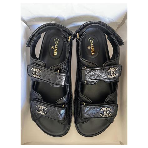 chanel sandals 2022 black|chanel dad sandals price philippines.